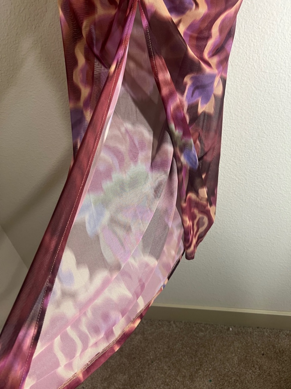 Anthropologie Ruched Side-Slit Maxi Skirt Sz XL bodycon chic party vacay - Picture 5 of 9